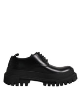 Dolce & Gabbana Black Leather Lace Up Derby Men Dress Shoes -   -  Dolce & Gabbana.